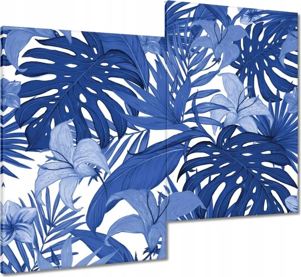Vászonkép 80x70 Classic Blue Monstera