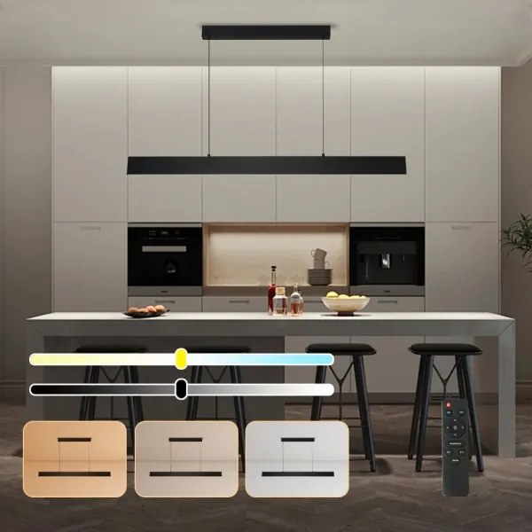 Brilagi - LED Dimmelhető csillár zsinóron SLIMLINE LED/40W/230V 3000-6000K fekete + távirányító