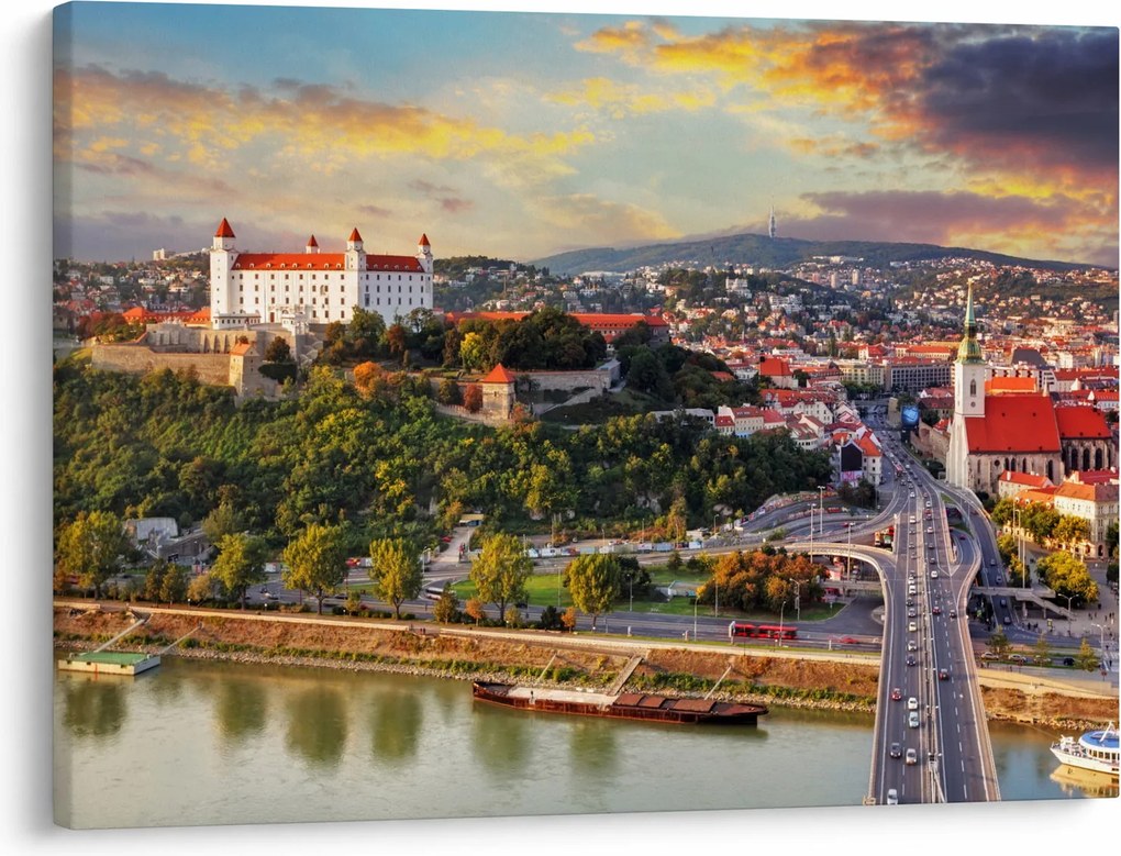 Kép - panoráma, Pozsony, Szlovákia (70x50 cm)