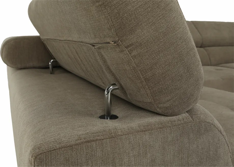 Ülőgarnitúra, világosbarna melír, szövet, balos, BUTON P