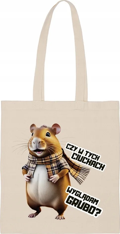 Öko Táska Pamut bézs vicces Vastagnak Tűnik TT_696