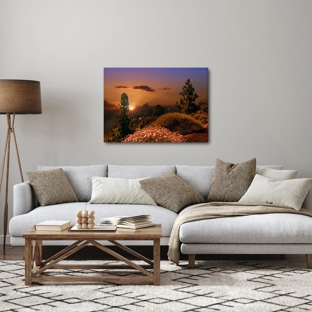 Természet képe naplementekor (70x50 cm)