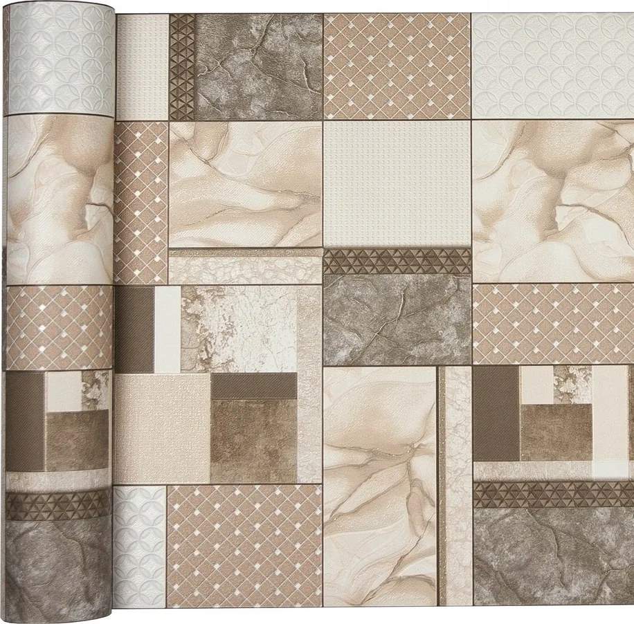 Konyha tapéta Fürdőszoba Csempe Karamell Arany Flizelin