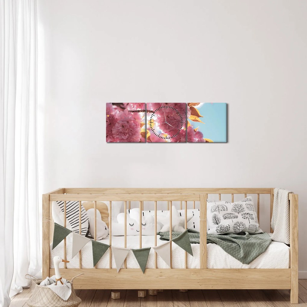 Kép - Cseresznyevirág (órával) (90x30 cm)