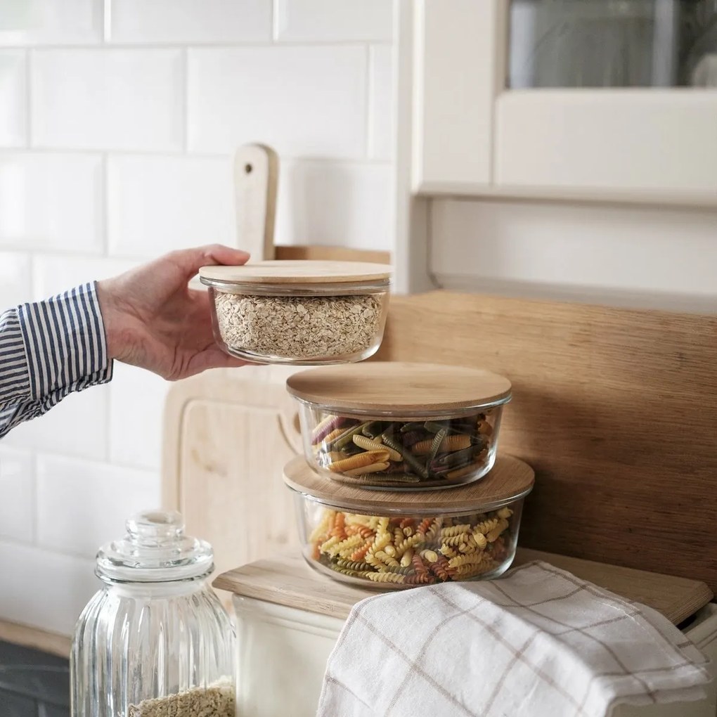 Florina Clavato üvegedény bambusz fedéllel , 390 ml, S