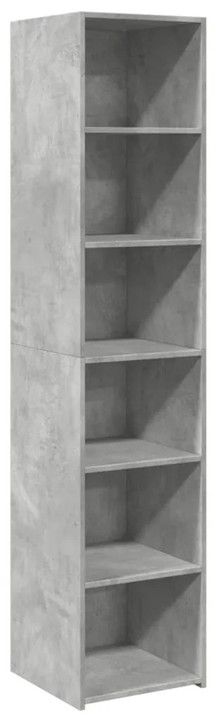 betonszürke szerelt fa magasszekrény 40 x 41 x 185 cm