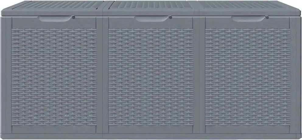 Szürke Pp Rattan Kerti Tárolóláda 270 L