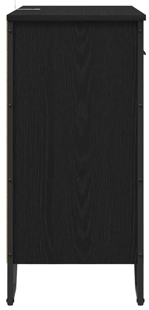 Széf fiókkal Musta tammi 79.5 x 35.5 x 74.5 cm Faanyag
