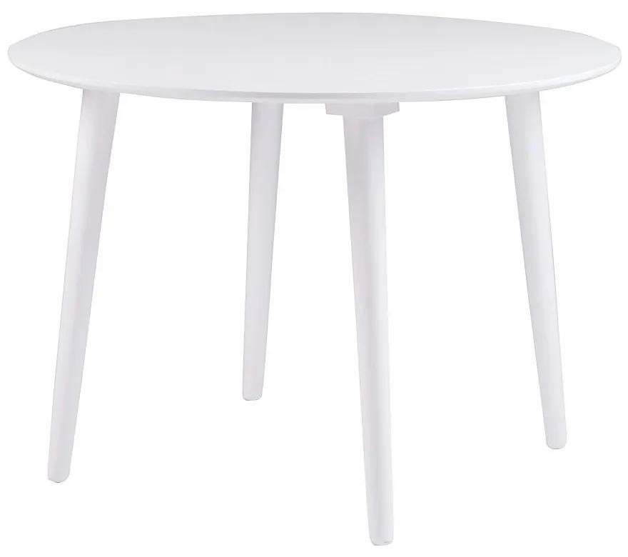 Lotte fehér gumifa étkezőasztal, ⌀ 106 cm - Rowico