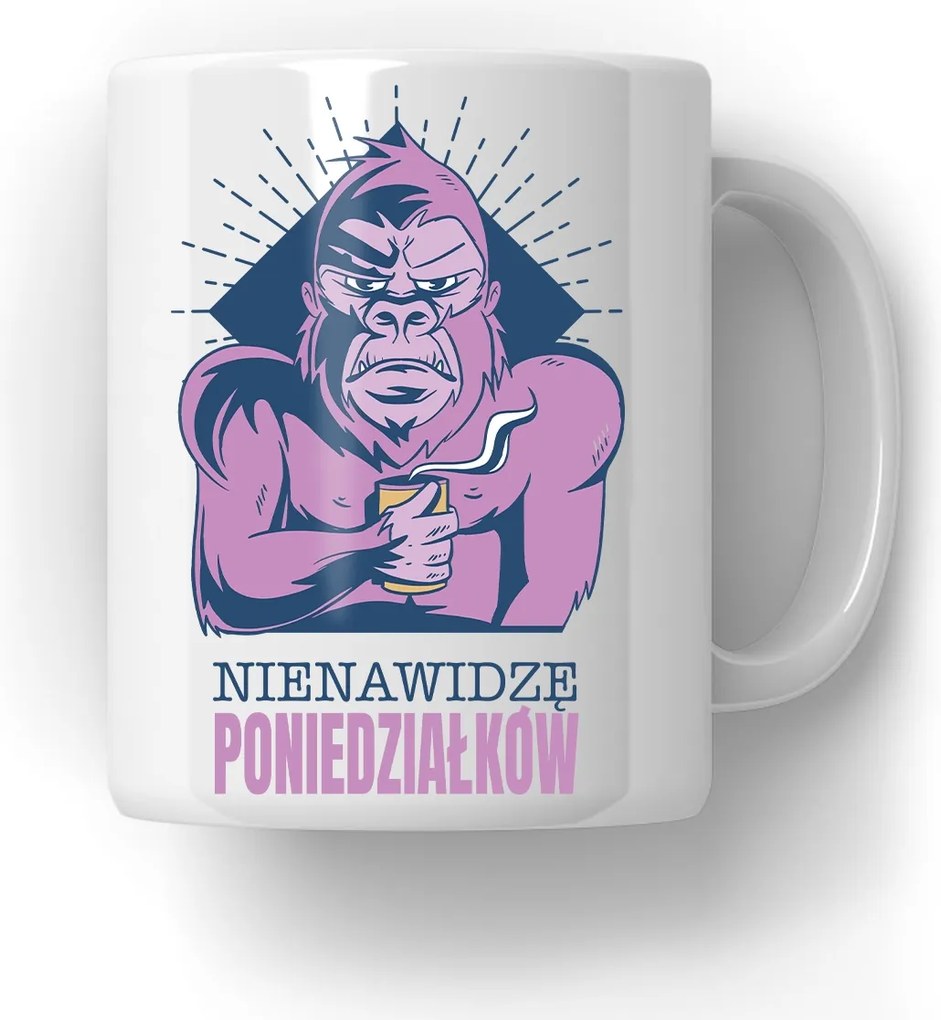 Gorilla Bögre Utálom Hétfő Ajándék Majom Monkey Ajándék