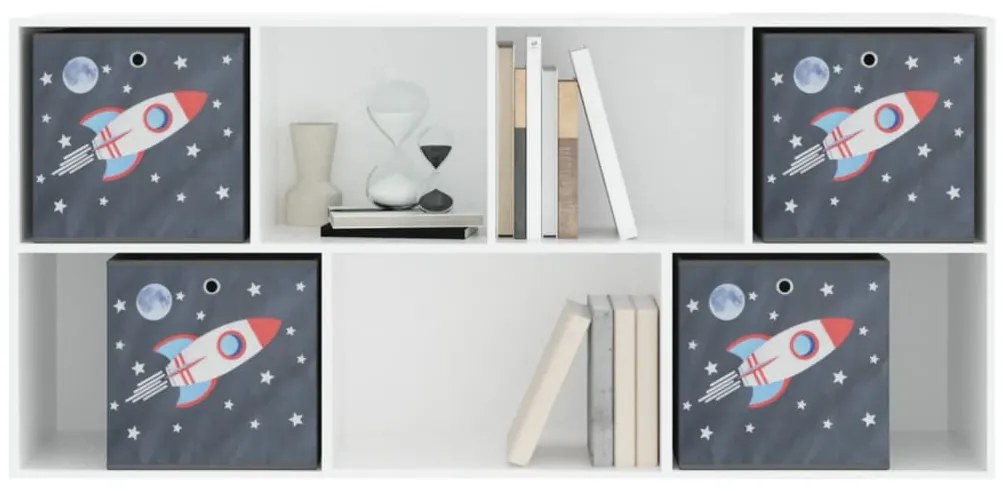 vidaXL 4db szürke nemszőtt szövet összecsukható tárolódoboz 32x32x32cm