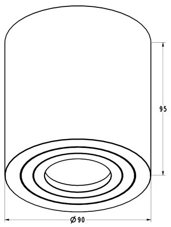 Zuma Line ACGU10-159-N - Spotlámpa RONDIP SL 1xGU10/50W/230V IP44 fekete