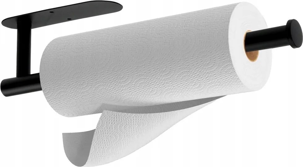 Konyhai Papírtörölköző Tartó Állvány Acél Fekete Matt Loft