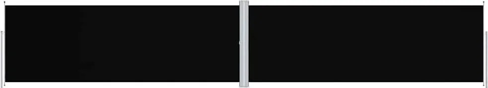 vidaXL fekete behúzható oldalsó napellenző 180 x 1000 cm