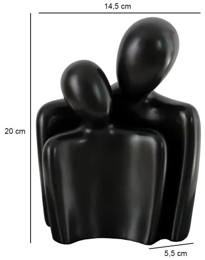 Asztali dísz 20x5,5x14,5 cm fekete