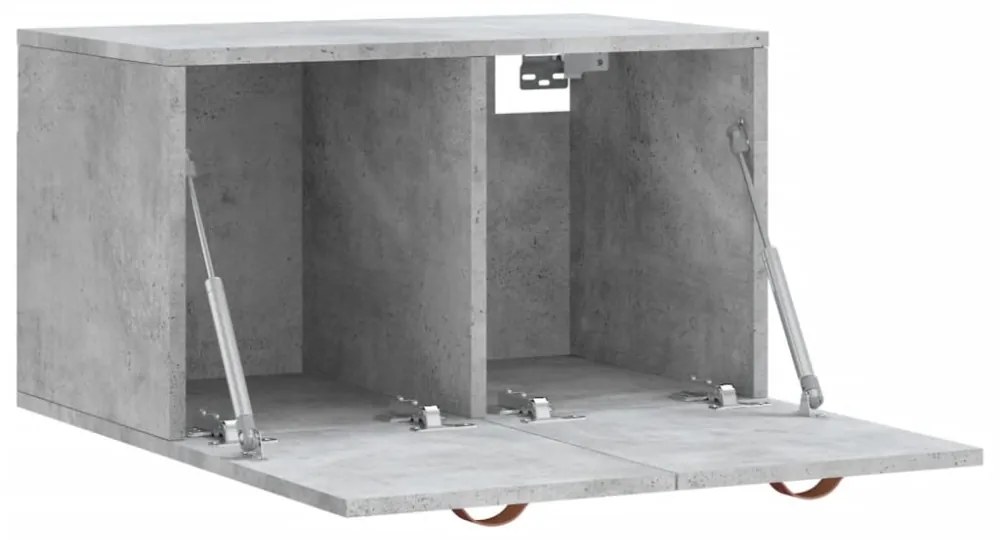 betonszürke szerelt fa faliszekrény 60 x 36,5 x 35 cm