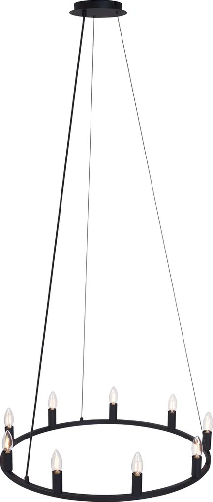 Okos függőlámpa fekete 9-lámpás, WiFi C35-tel - Knight