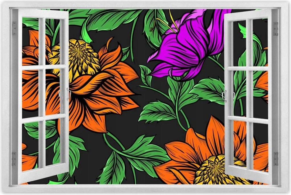 Poszterek 120x80 Virágok Levelek