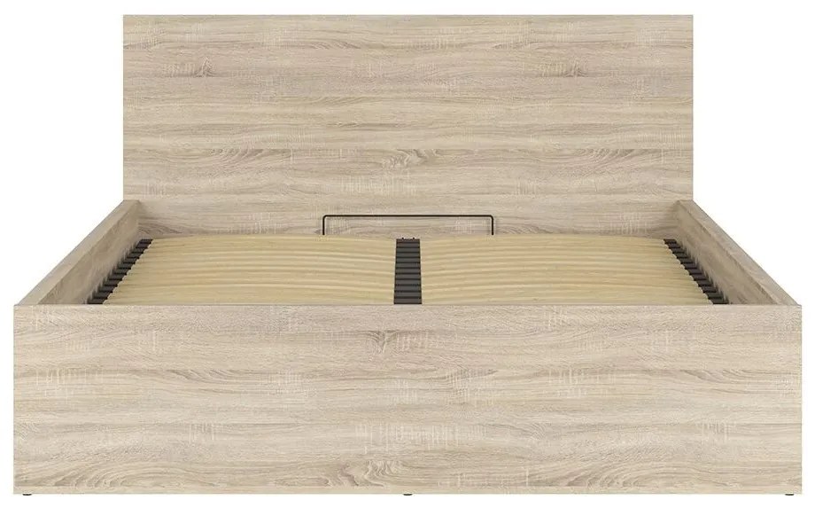 Franciaágy 160 cm Tetrix 11 (szonoma tölgy) (ágyráccsal) (tárolóhellyel). 1098492