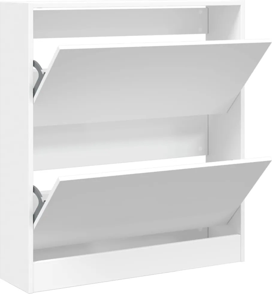 vidaXL fehér szerelt fa cipőszekrény 80 x 21 x 87,5 cm