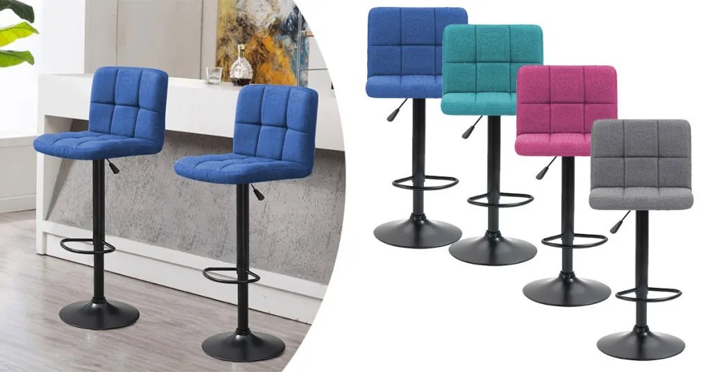 Szövet borítású bárszék 2 db, több színben-menta