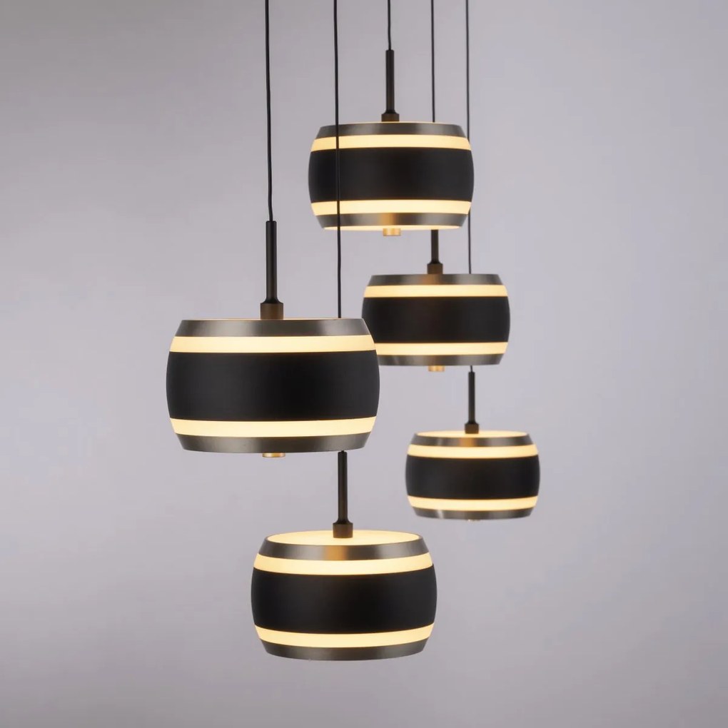 Paul Neuhaus modern függeszték pure falling rings fekete pln2504-18