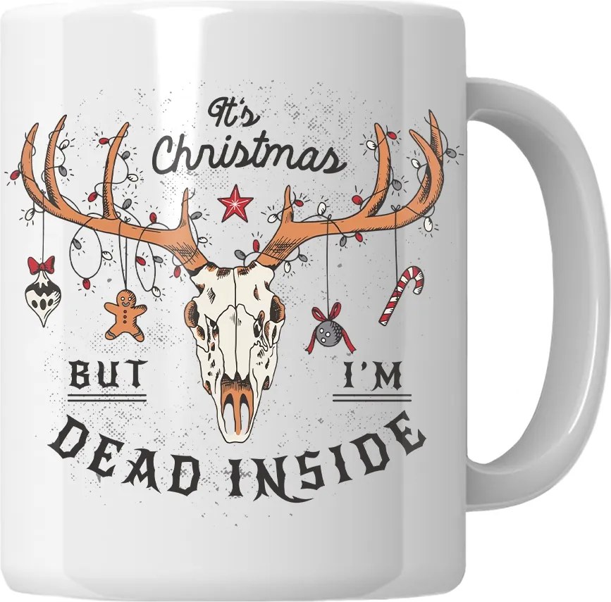 Karácsonyi bögre Dead Inside Ajándék Mikulásra