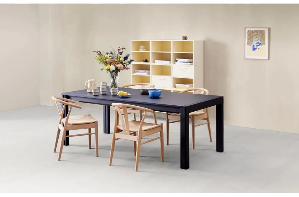 Bővíthető étkezőasztal fekete asztallappal 96x220 cm Join by Hammel – Hammel Furniture