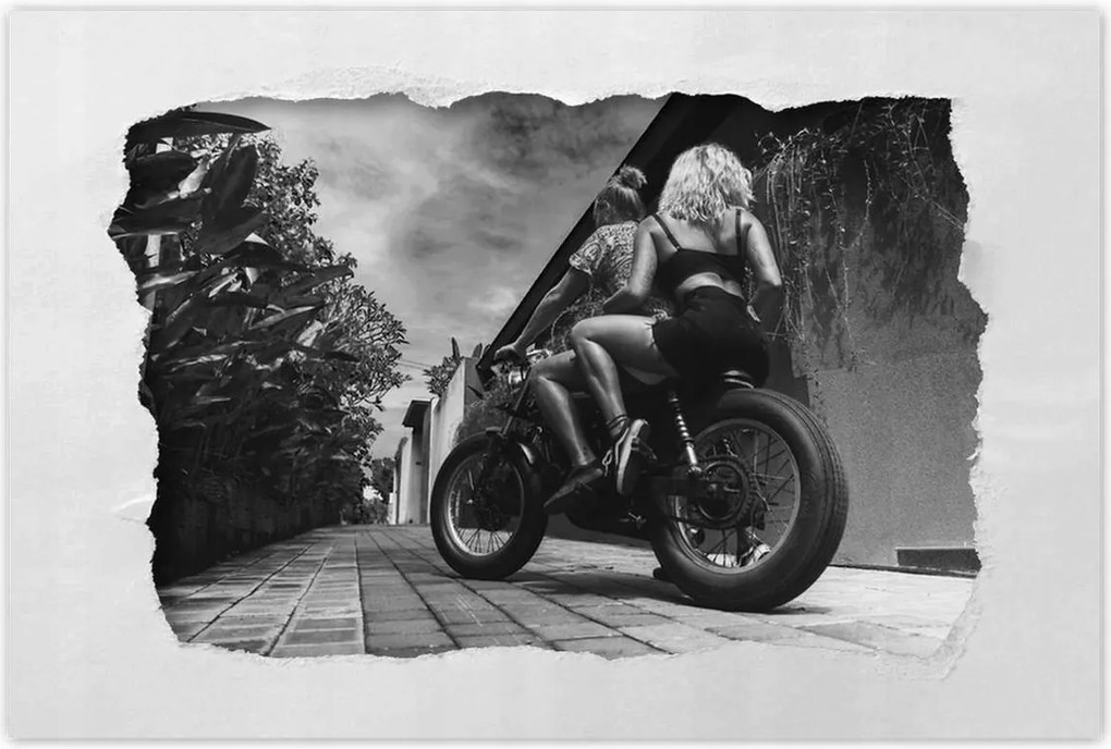 Poszterek 90x60 Szerelmes pár motoron