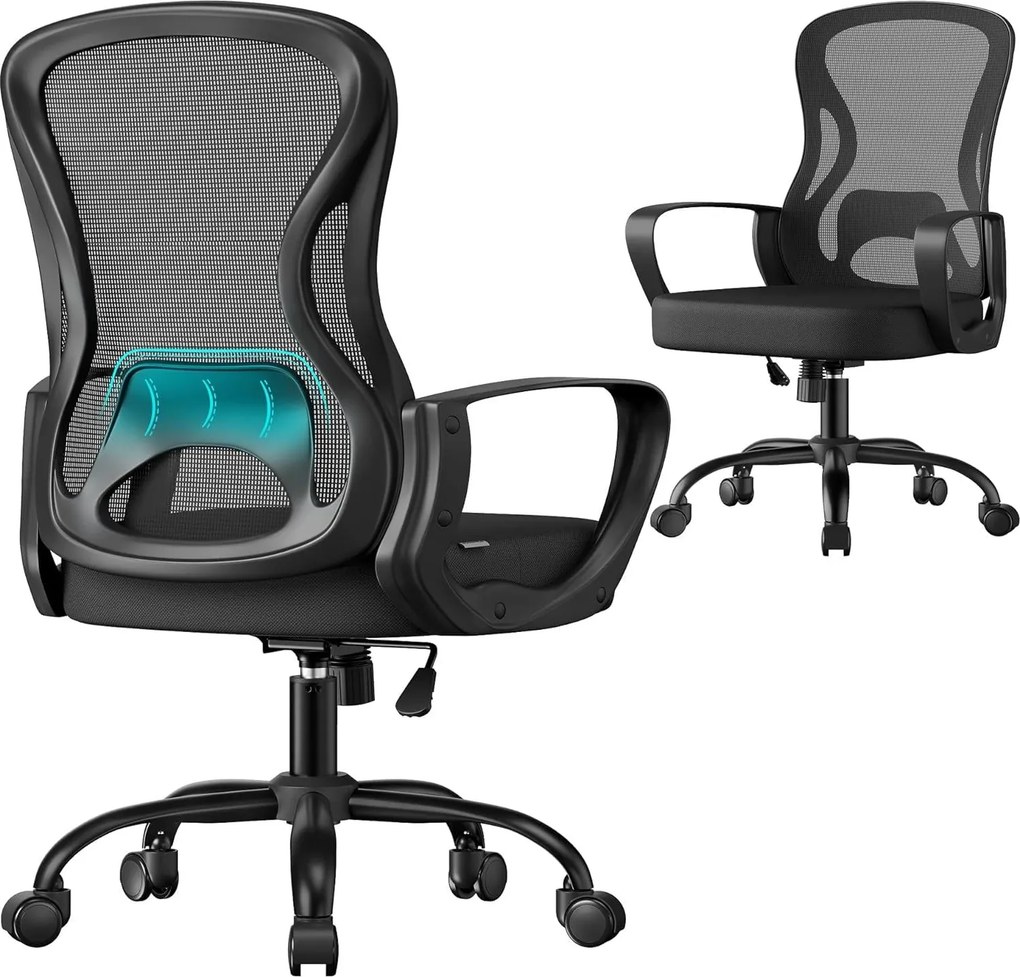 Irodai Szék Ergonomikus Hálós Forgószék, fekete