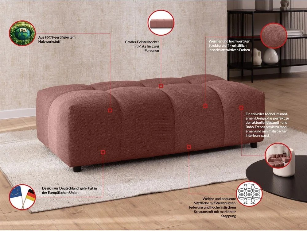 Terrakotta színű lábtartó Albane – Ropez