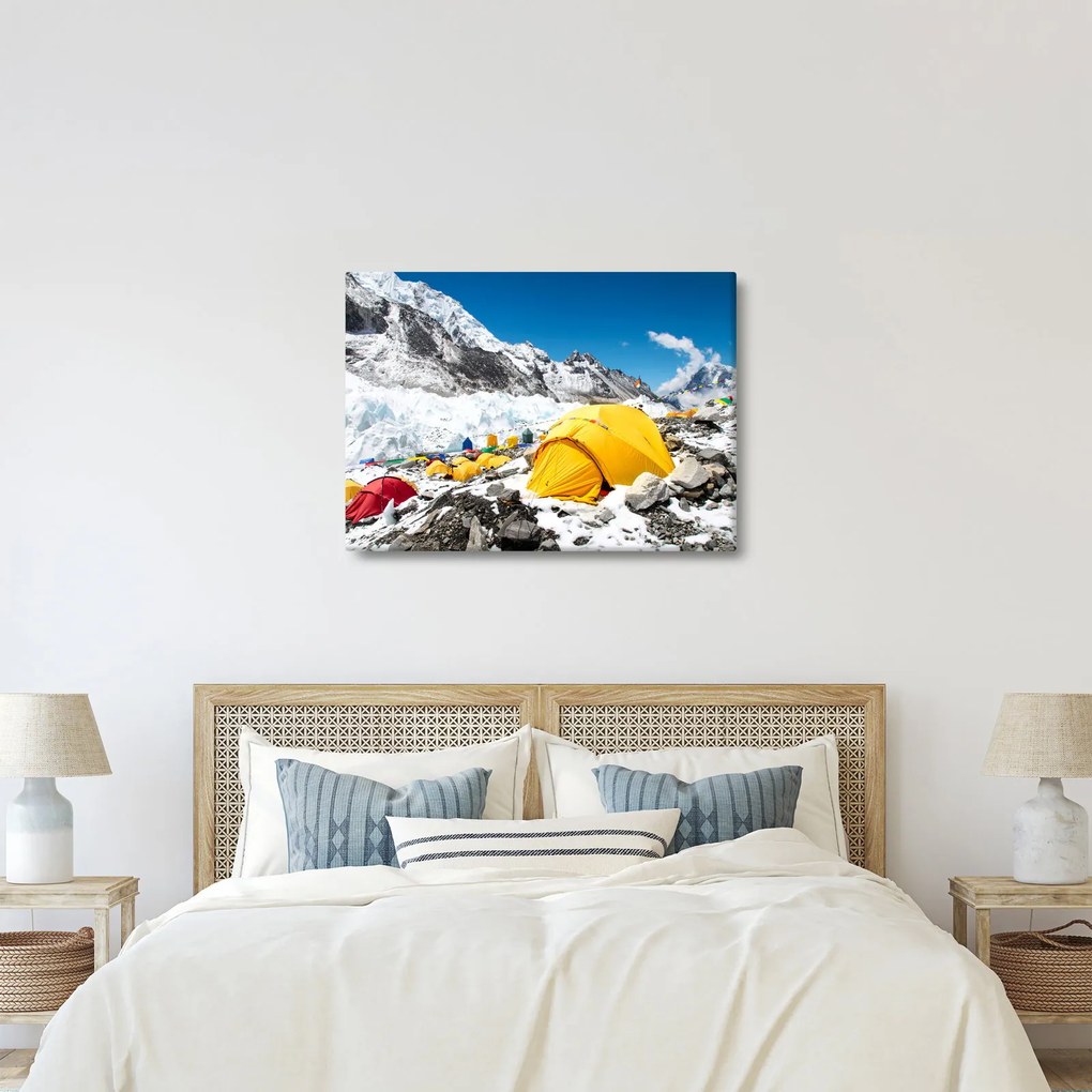 Kép - Kemping a hegyekben (70x50 cm)