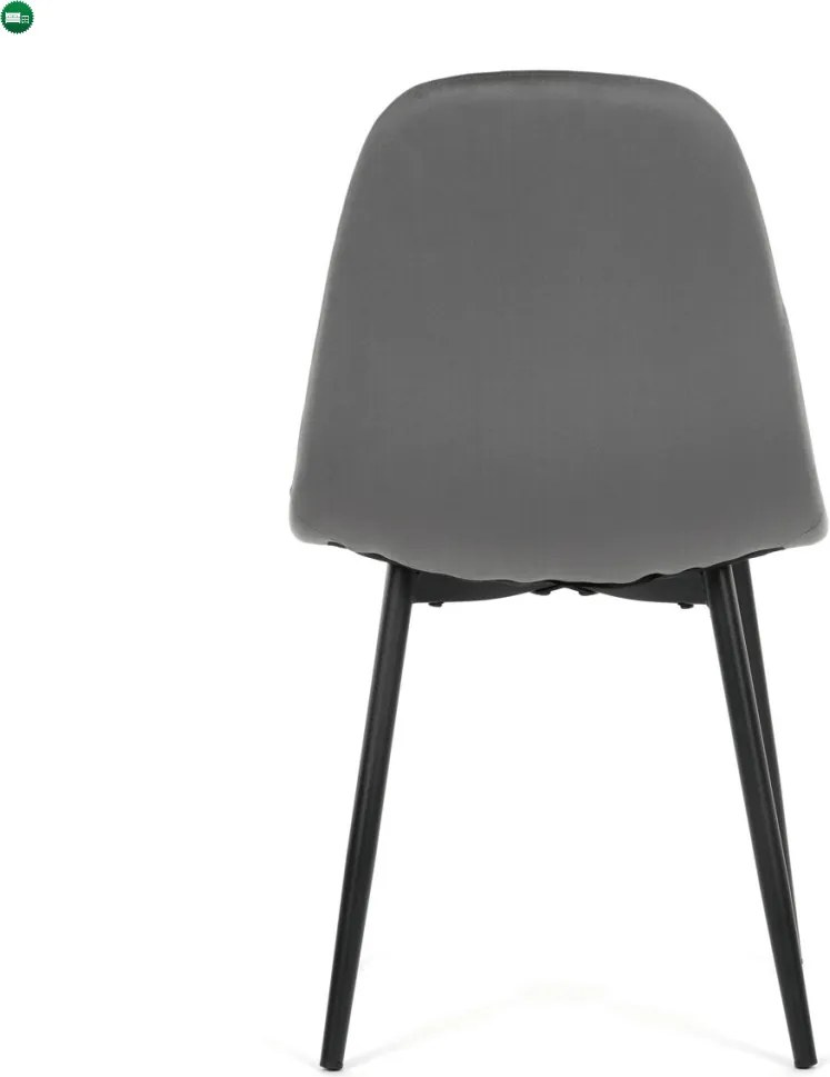 Jídelní židle, šedá, sametová látka, CT-V2971 GREY4