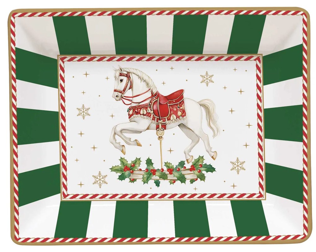 Karácsonyi porcelán kis tálka 14x11 cm díszdobozban Christmas Tale