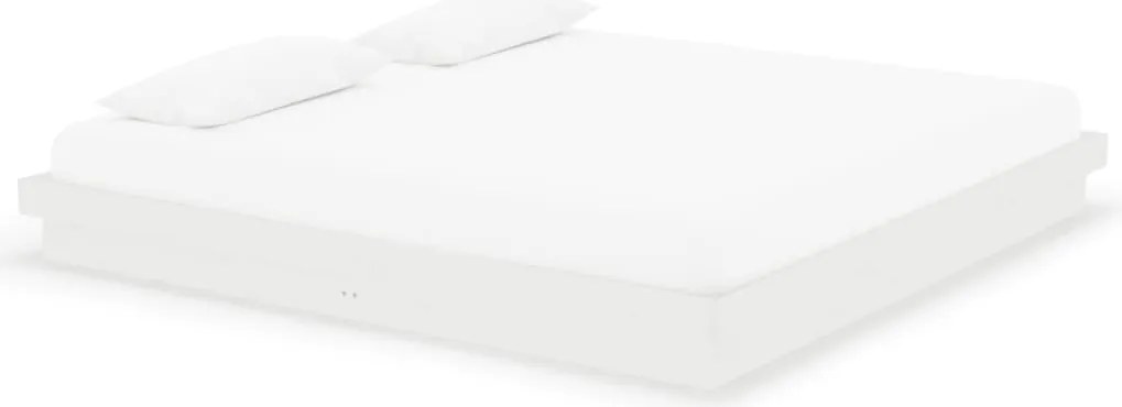 vidaXL fehér tömör fa ágykeret 200 x 200 cm