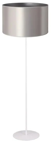 Duolla - Állólámpa CANNES 1xE27/15W/230V átm. 45 cm ezüst/fehér