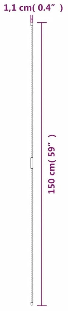 30 db zöld acél kerti növénykaró 150 cm