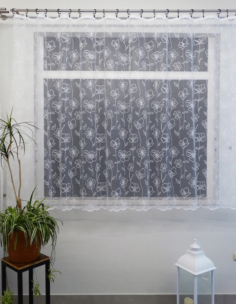 Mg Függöny 2034 Fehér 300x160cm Kész Szalaggal M