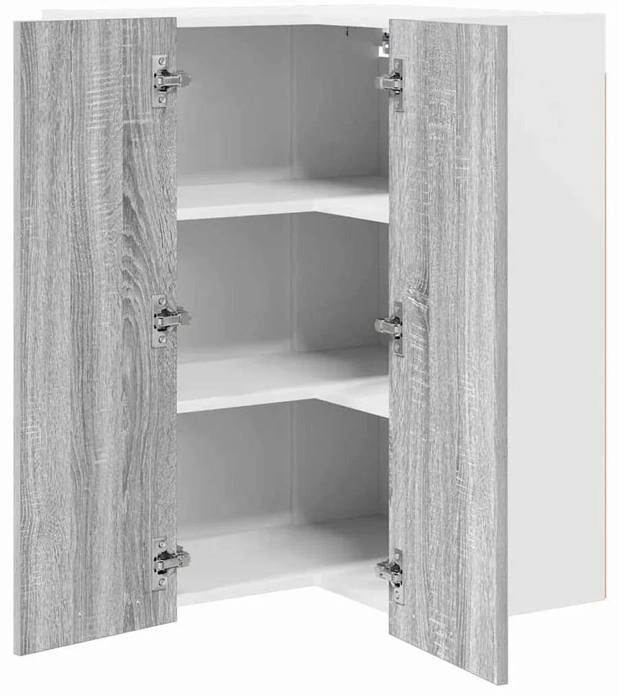 Függő szekrény Riga Szürke Sonoma és fehér 57 x 57 x 80 cm
