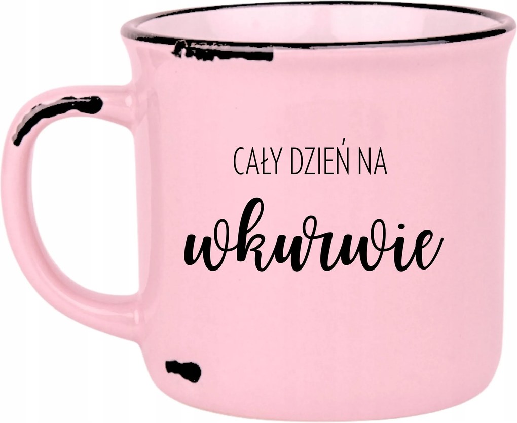 Bögre Rózsaszín Retro Ajándék Vicces Nap Van Egész Nap A Dühöngő