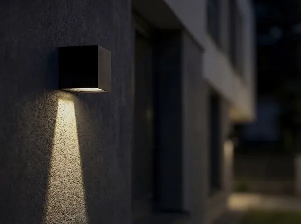 Kanlux 28996-LED REKA napelemes fali lámpa LED/3W/230V 3000/4000/6500K IP65 fekete