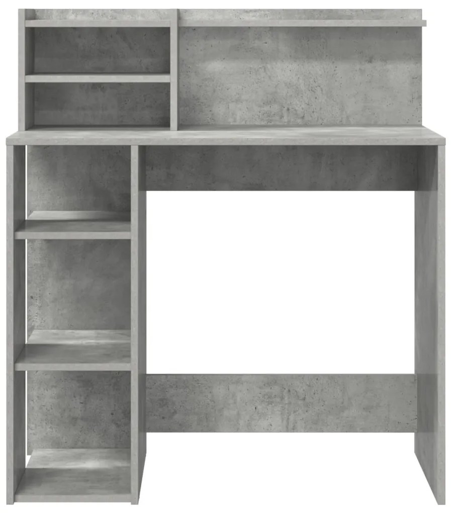 Íróasztal tárolóval Beton szürke 90 x 48 x 101.5 cm Faanyag