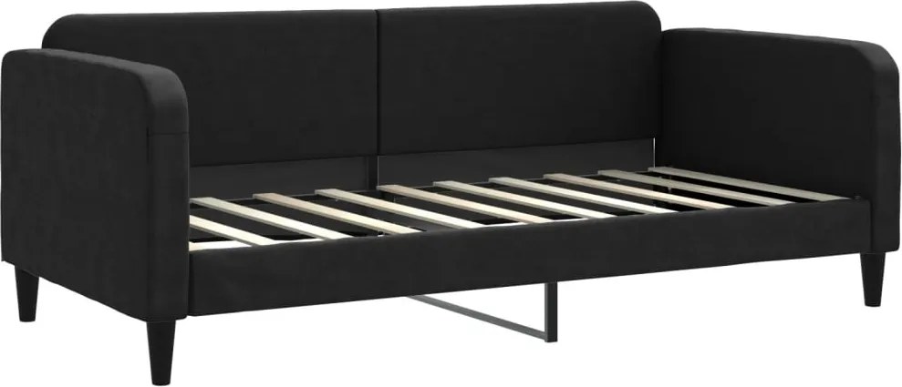 vidaXL fekete szövet kanapéágy 90 x 190 cm