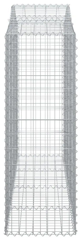 íves horganyzott vas gabion kosár 200x50x140/160 cm