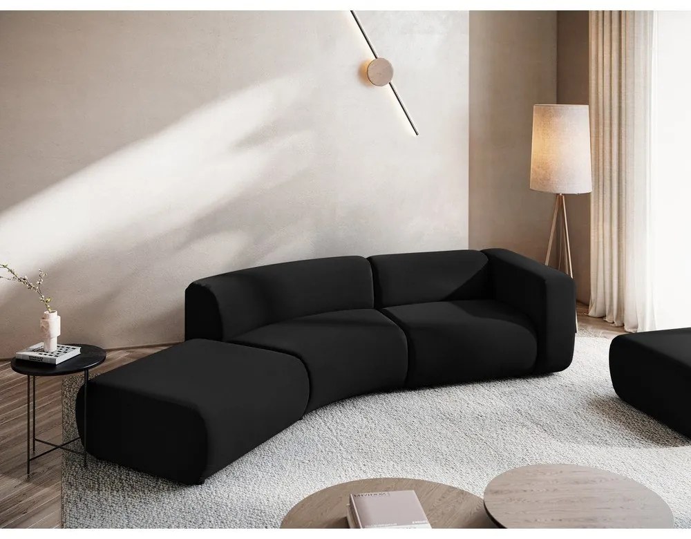 Fekete bársony heverő (bal oldali) Ekahi – Makamii