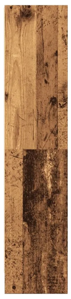 antik fa színű szerelt fa könyvespolc 60 x 24 x 109 cm