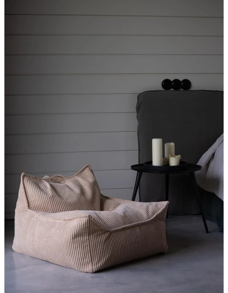 Világosbarna kordbársony gyerek babzsákfotel Chair – Wigiwama