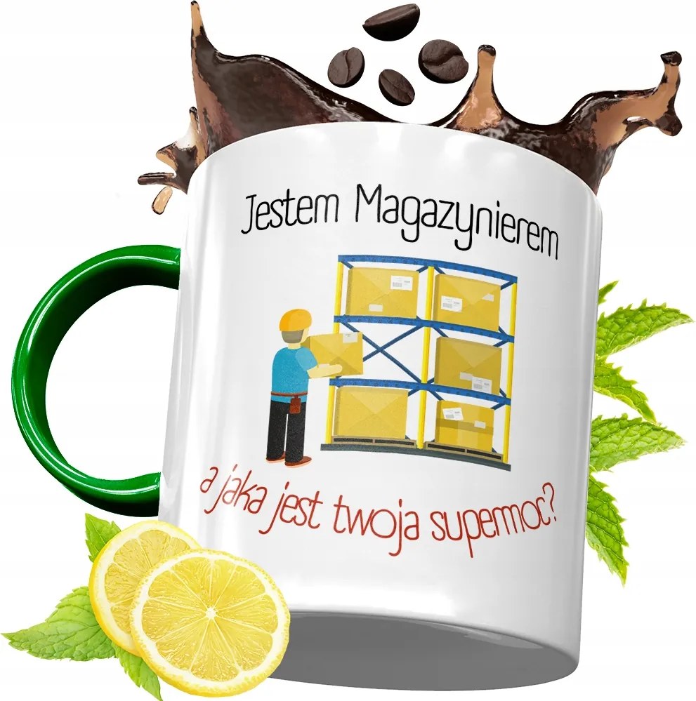 Zöld Bögre Raktárosnak Születésnapra Ajándék fényképes nyomtatással