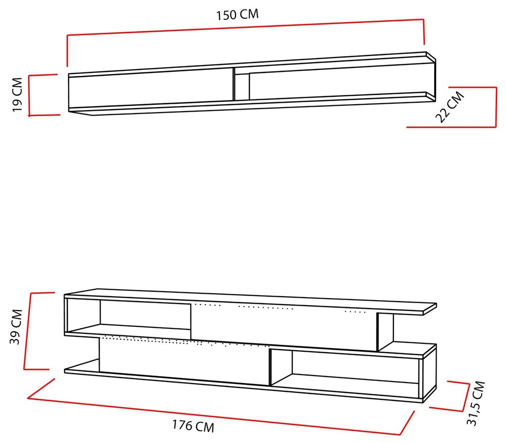 Nappali fal Simpsonic (teak + fehér) . Akció -21%. 1102577