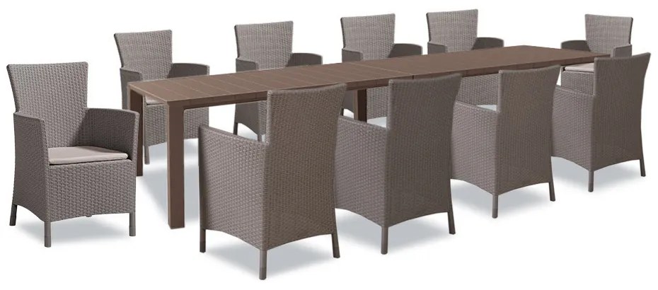 Juowa 10 személyes kerti bútor garnitúra szett